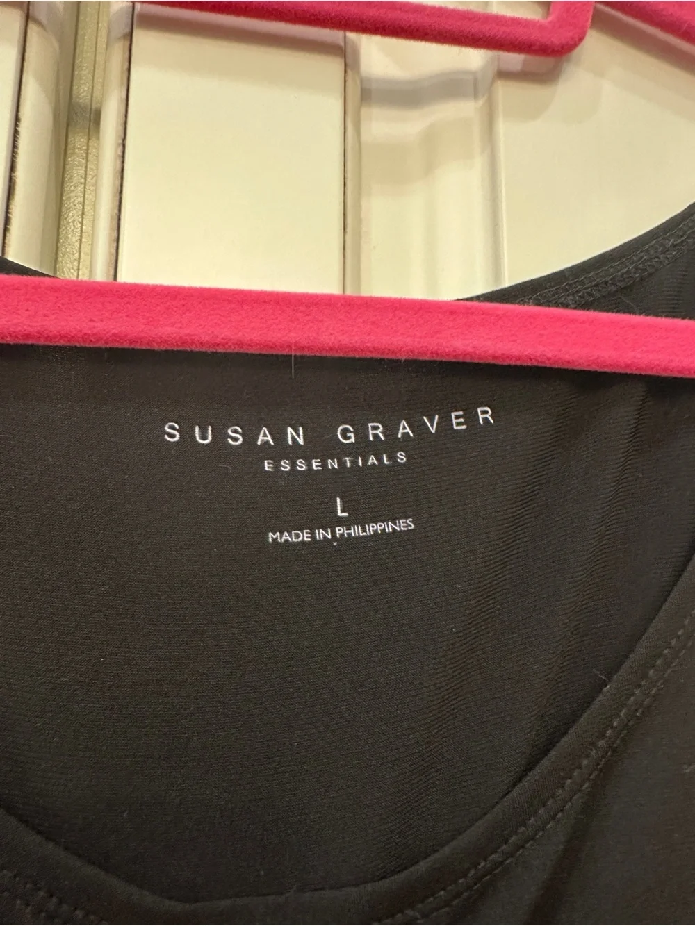 Susan Graver Black Sleeveless Tank, Size Large